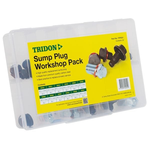 Tridon TPP001 Oil Drain Plug Kit 23-Piece