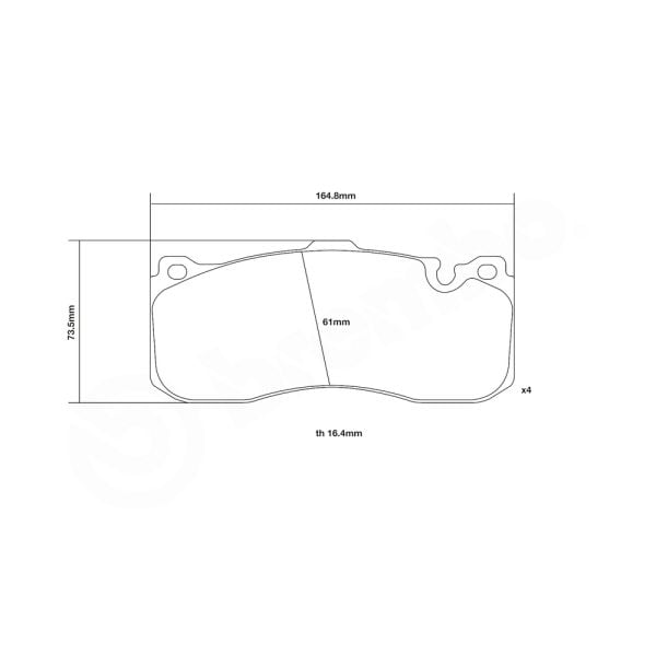 Brembo 07.B314.02 High Performance Brake Pad Set