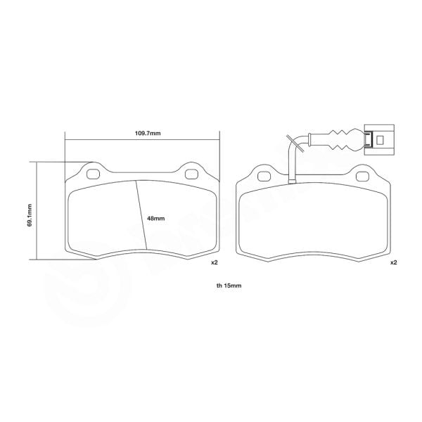 Brembo 07.B314.03 High Performance Brake Pad Set
