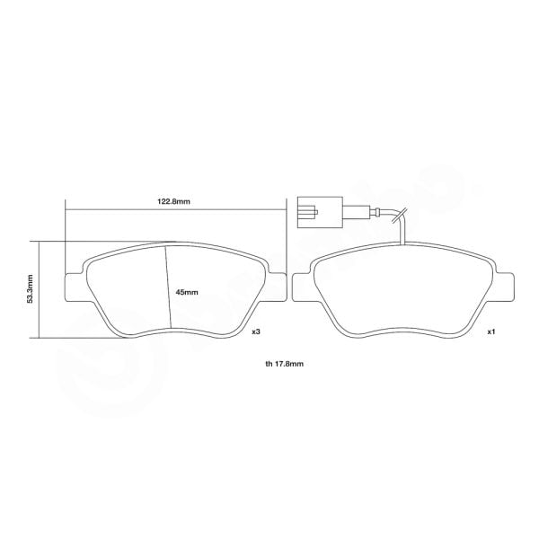Brembo 07.B314.04 High Performance Brake Pad Set