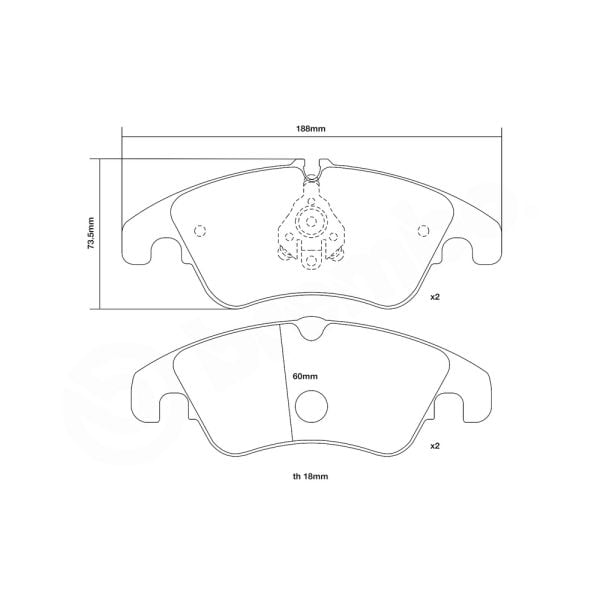 Brembo 07.B314.05 High Performance Brake Pad Set