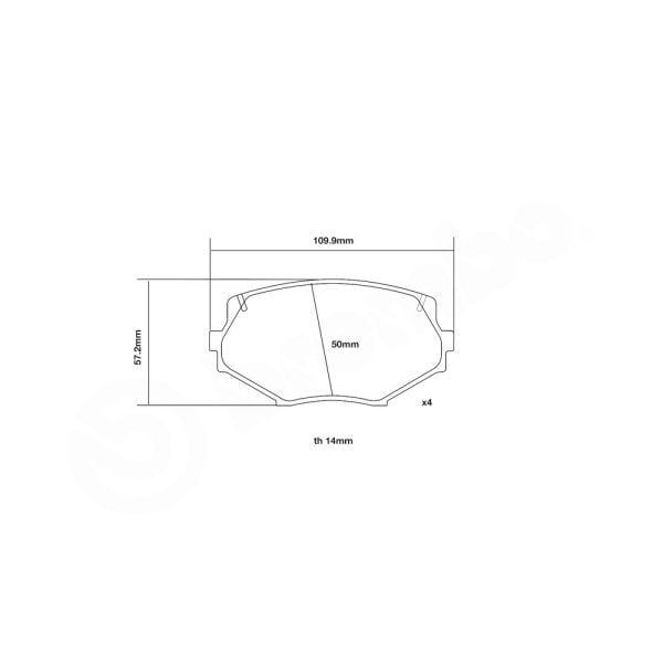 Brembo 07.B314.06 High Performance Brake Pad Set
