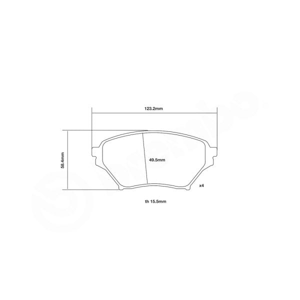 Brembo 07.B314.07 High Performance Brake Pad Set
