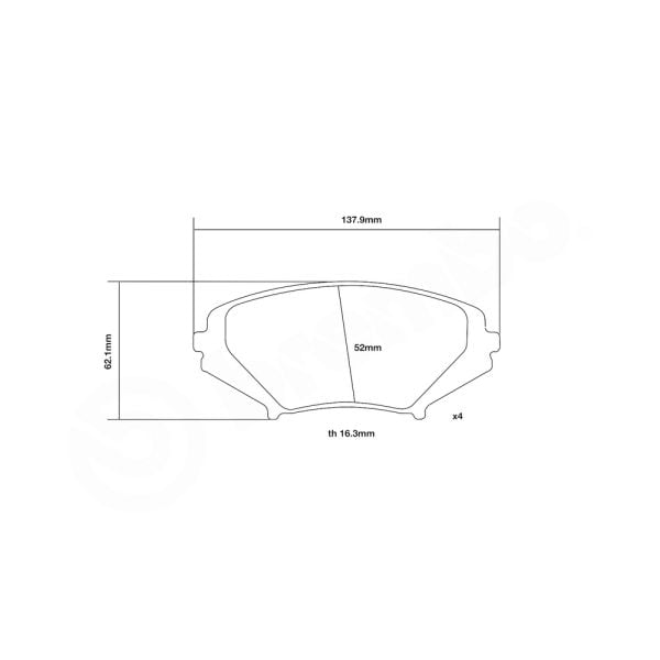 Brembo 07.B314.08 High Performance Brake Pad Set