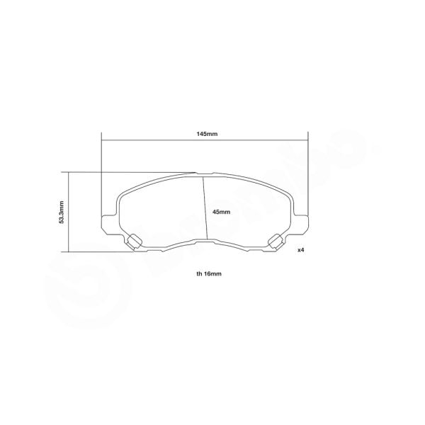 Brembo 07.B314.09 High Performance Brake Pad Set