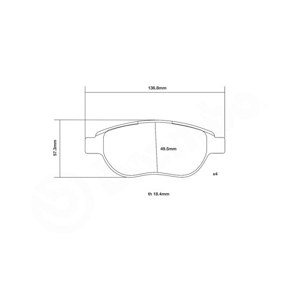 Brembo 07.B314.11 High Performance Brake Pad Set
