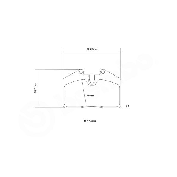Brembo 07.B314.13 High Performance Brake Pad Set