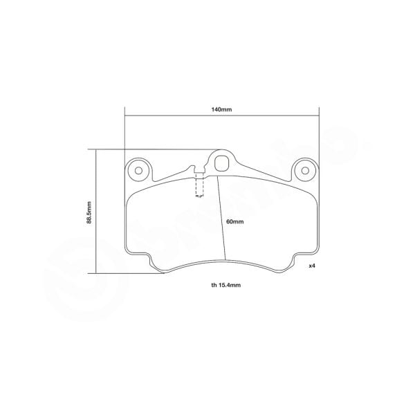 Brembo 07.B314.16 High Performance Brake Pad Set