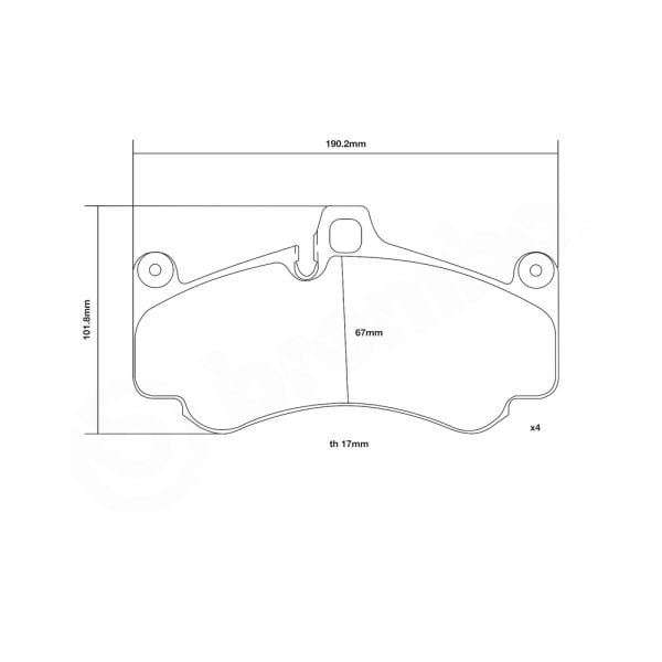 Brembo 07.B314.17 High Performance Brake Pad Set
