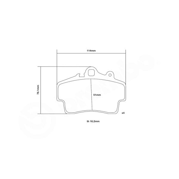 Brembo 07.B314.18 High Performance Brake Pad Set
