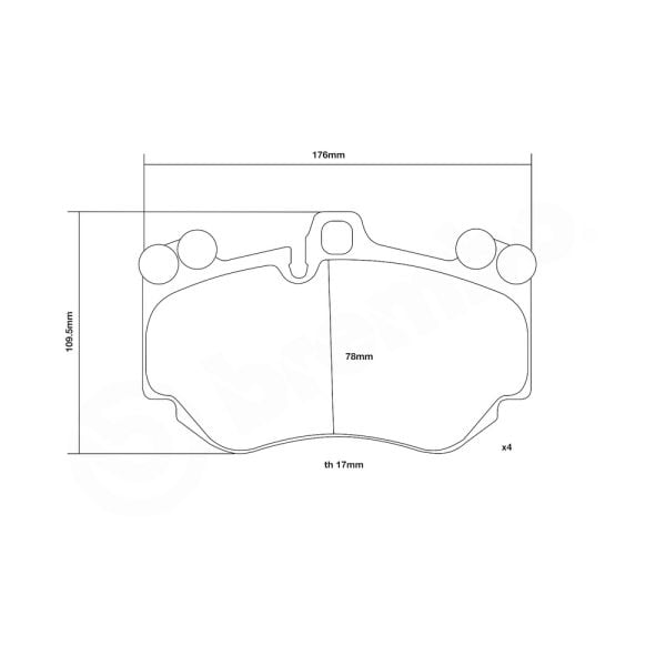 Brembo 07.B314.19 High Performance Brake Pad Set