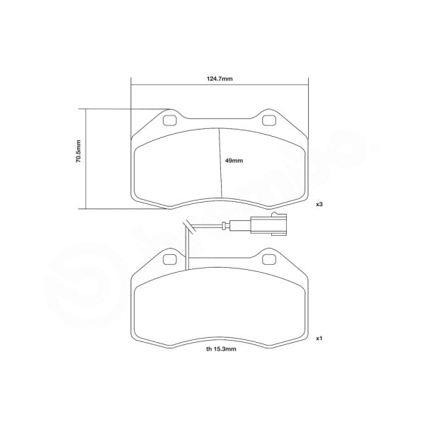 Brembo 07.B314.21 High Performance Brake Pad Set