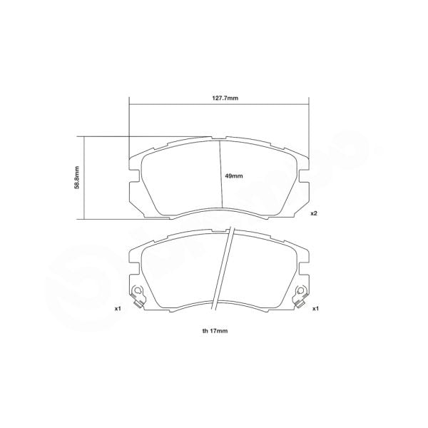 Brembo 07.B314.22 High Performance Brake Pad Set