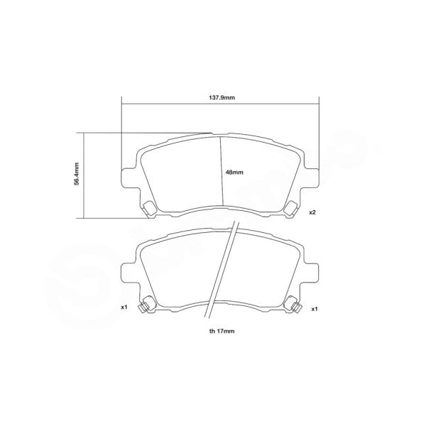 Brembo 07.B314.23 High Performance Brake Pad Set