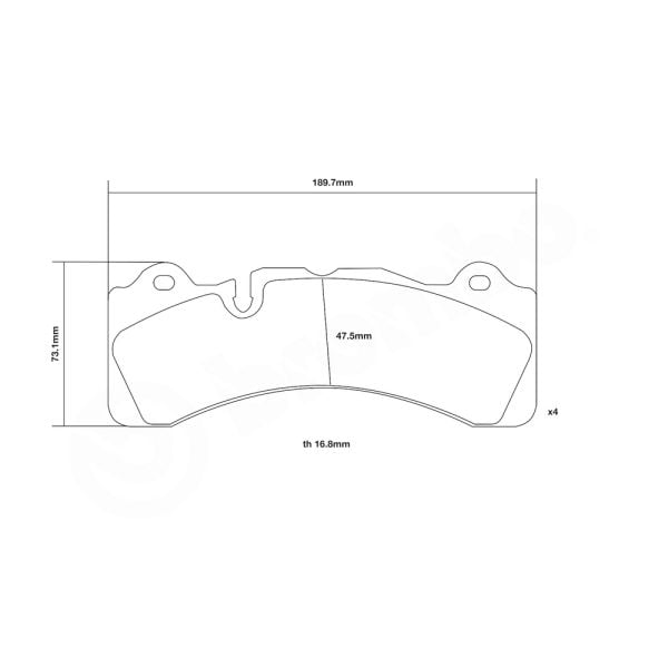 Brembo 07.B314.58 High Performance Brake Pad Set