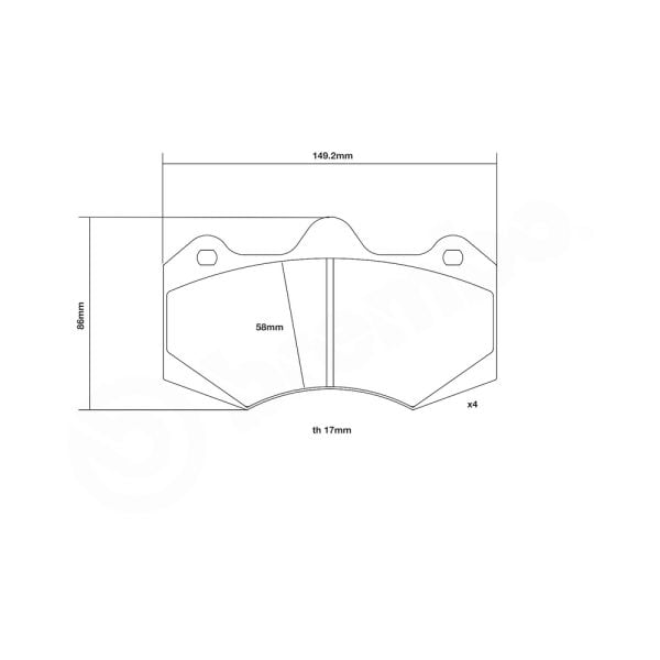 Brembo 07.B314.61 High Performance Brake Pad Set