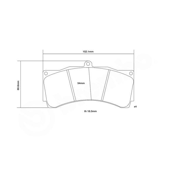 Brembo 07.B314.91 High Performance Brake Pad Set
