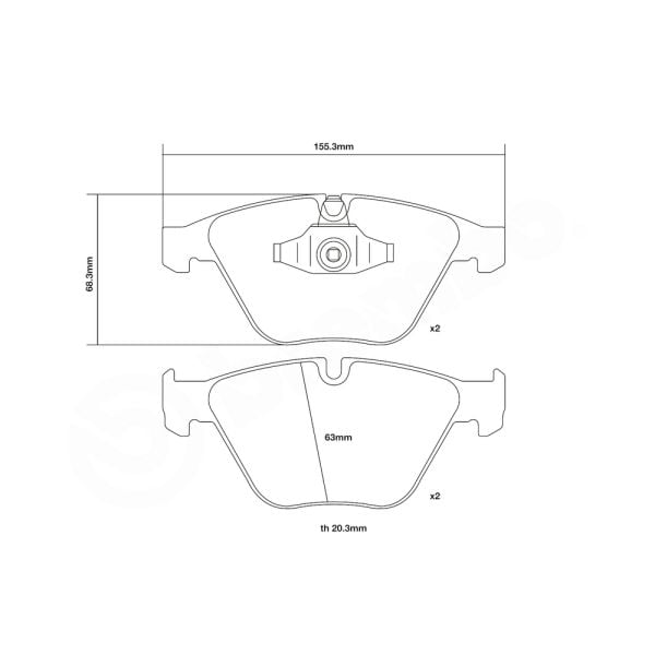 Brembo 07.B314.99 High Performance Brake Pad Set