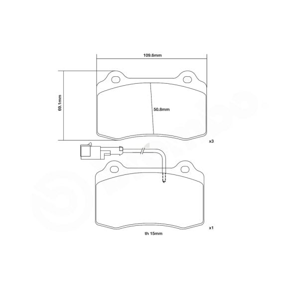 Brembo 07.B315.45 High Performance Brake Pad Set