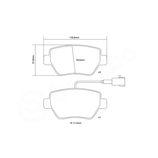 Brembo 07.B315.67 High Performance Brake Pad Set