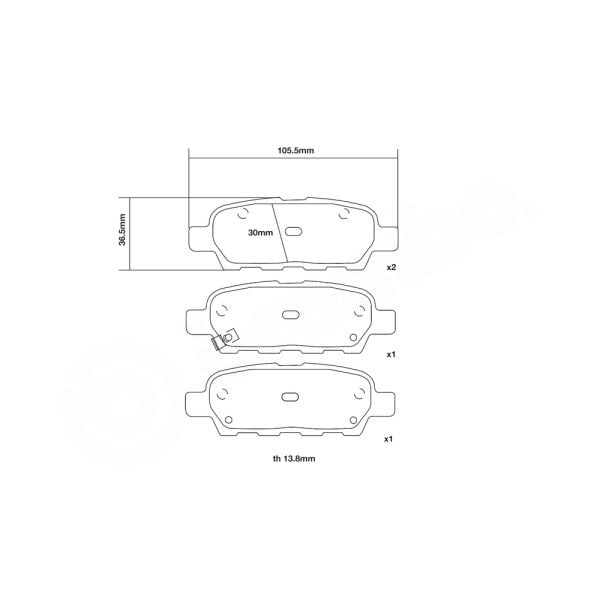 Brembo 07.B315.87 High Performance Brake Pad Set