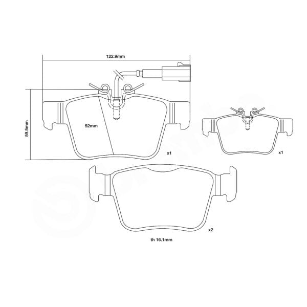 Brembo 07.B315.92 High Performance Brake Pad Set