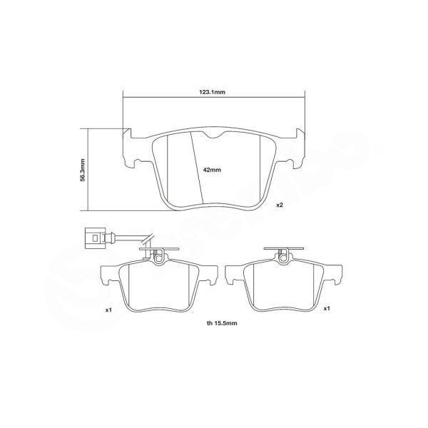 Brembo 07.B315.93 High Performance Brake Pad Set
