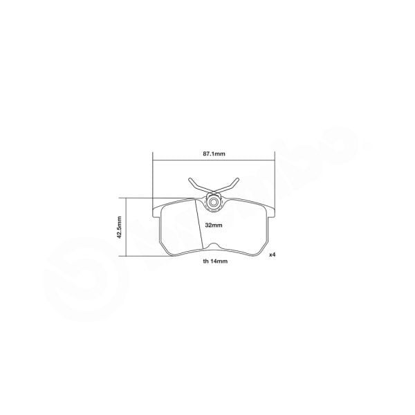 Brembo 07.B315.94 High Performance Brake Pad Set