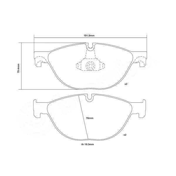 Brembo 07.D435.01 High Performance Brake Pad Set