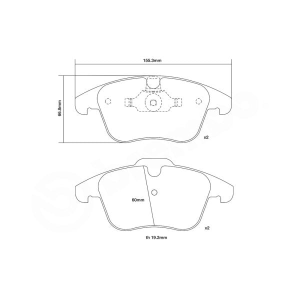 Brembo 07.D435.03 High Performance Brake Pad Set
