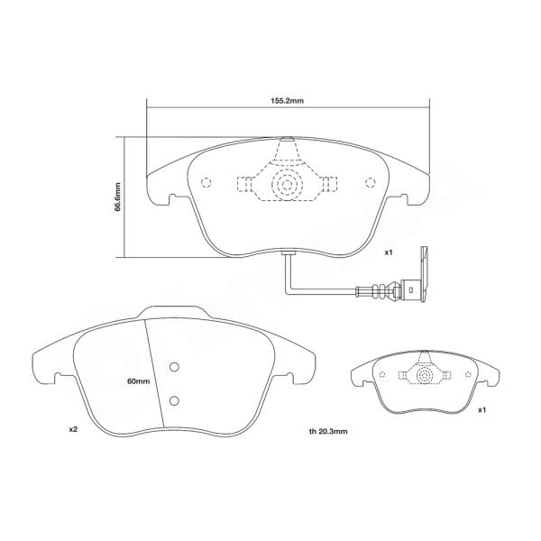 Brembo 07.D435.04 High Performance Brake Pad Set