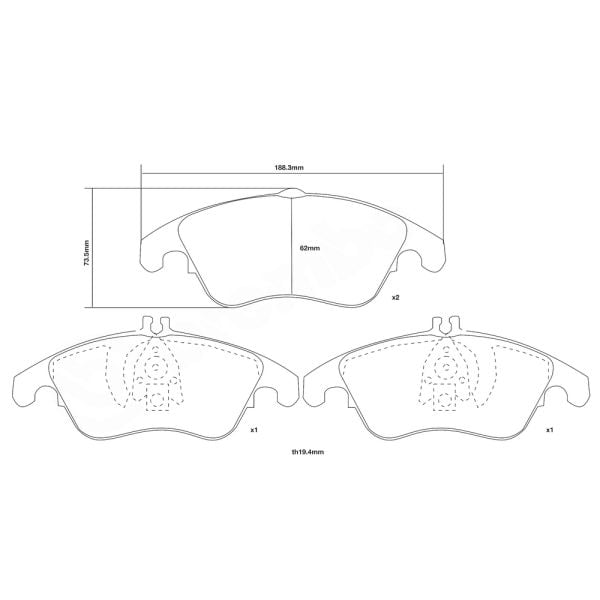 Brembo 07.D435.08 High Performance Brake Pad Set