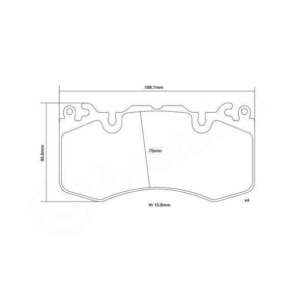 Brembo 07.D435.11 High Performance Brake Pad Set