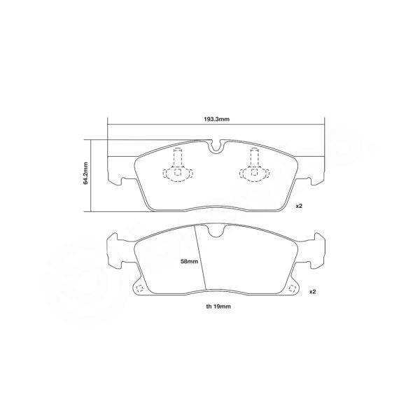 Brembo 07.D435.12 High Performance Brake Pad Set