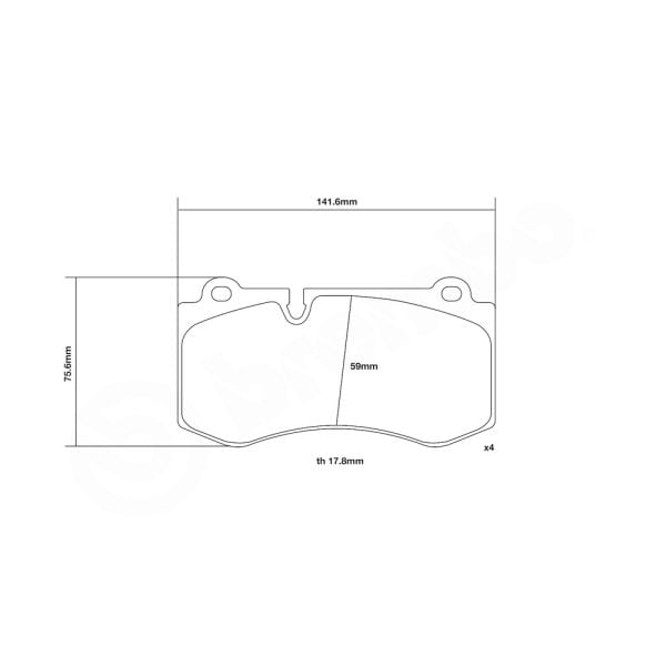 Brembo 07.D435.14 High Performance Brake Pad Set