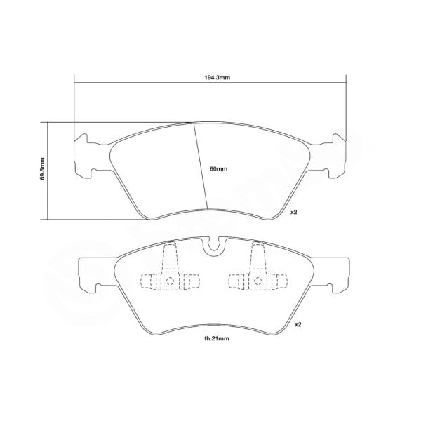 Brembo 07.D435.17 High Performance Brake Pad Set