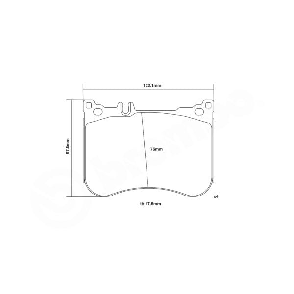 Brembo 07.D435.18 High Performance Brake Pad Set