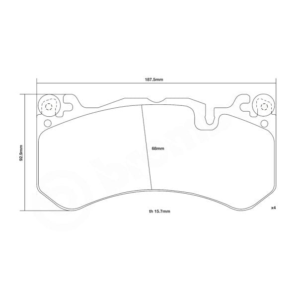 Brembo 07.D435.19 High Performance Brake Pad Set