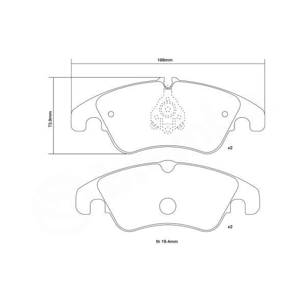 Brembo 07.D435.21 High Performance Brake Pad Set