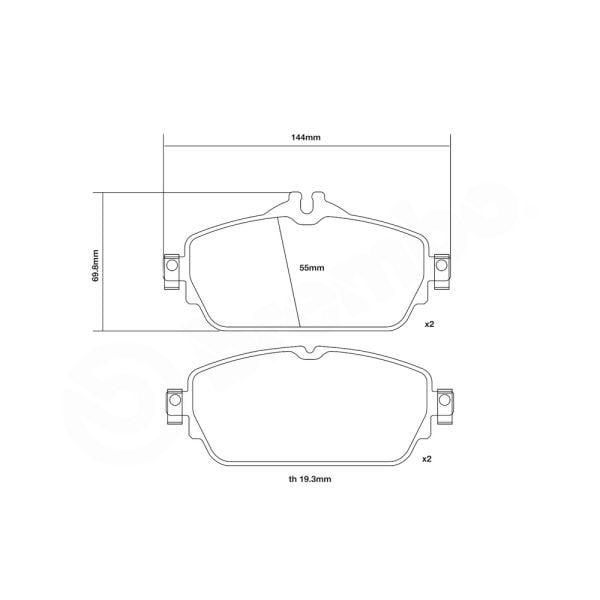 Brembo 07.D435.24 High Performance Brake Pad Set