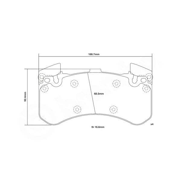 Brembo 07.D435.26 High Performance Brake Pad Set