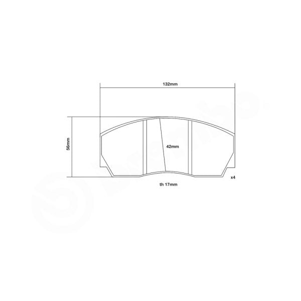 Brembo 07.D435.27 High Performance Brake Pad Set