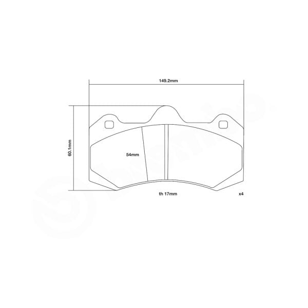 Brembo 07.D435.28 High Performance Brake Pad Set
