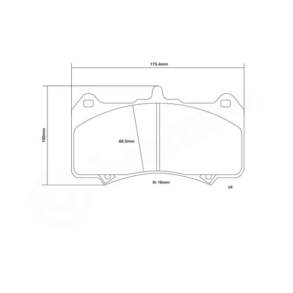 Brembo 07.D435.29 High Performance Brake Pad Set