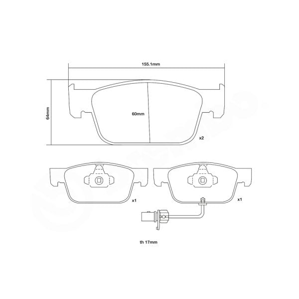 Brembo 07.D435.39 High Performance Brake Pad Set