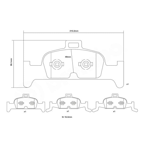 Brembo 07.D435.40 High Performance Brake Pad Set