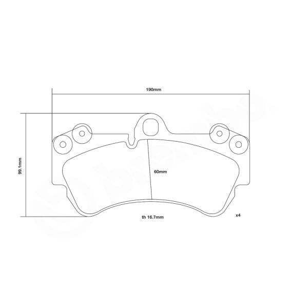 Brembo 07.D435.41 High Performance Brake Pad Set