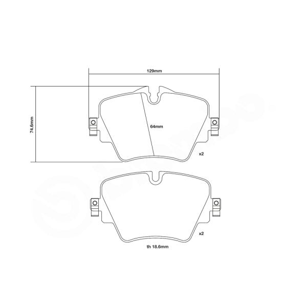 Brembo 07.D435.43 High Performance Brake Pad Set