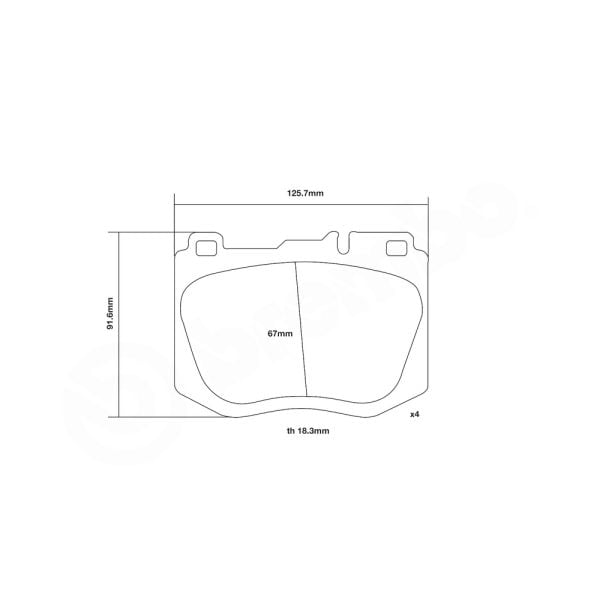 Brembo 07.D435.45 High Performance Brake Pad Set
