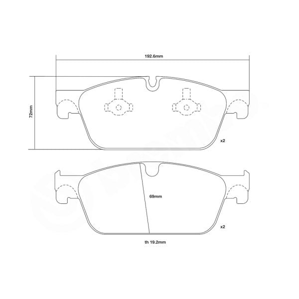 Brembo 07.D435.47 High Performance Brake Pad Set